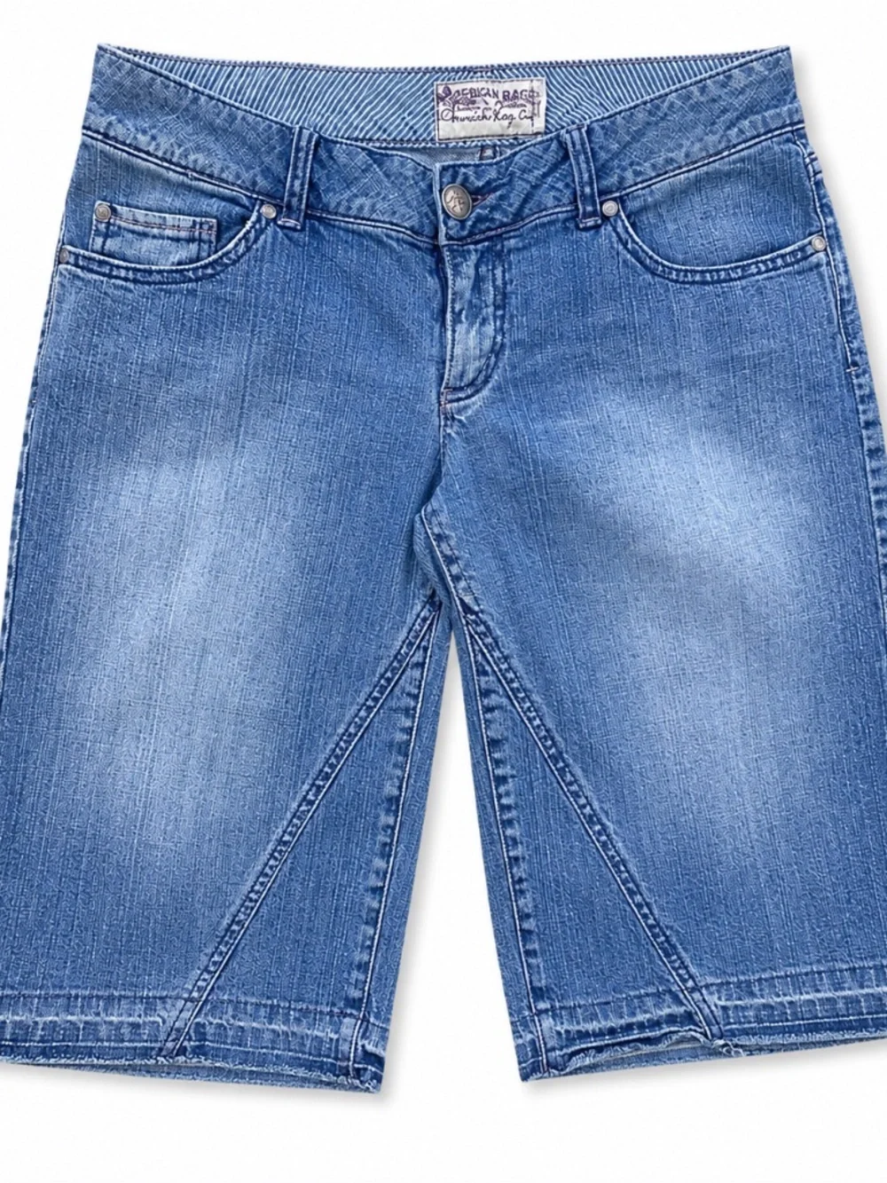 American Rag Cie Size 11 Denim Bermuda Shorts Medium Wash Long Jorts